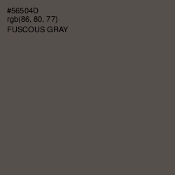 #56504D - Fuscous Gray Color Image
